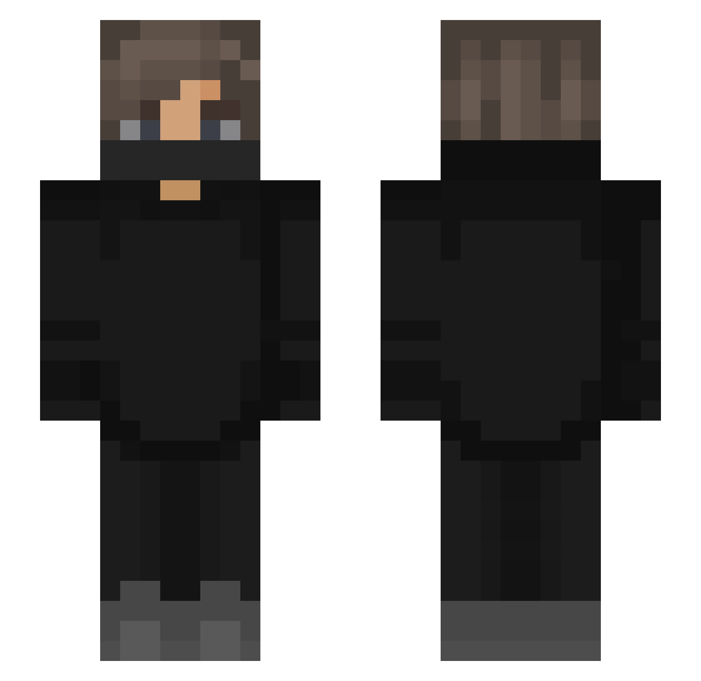 rqppex Minecraft skin, front and back view