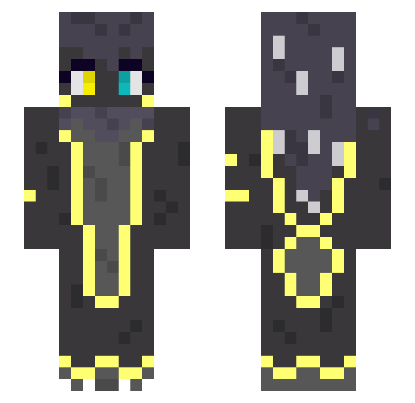 LUNAR_GOATS Minecraft skin, front and back view