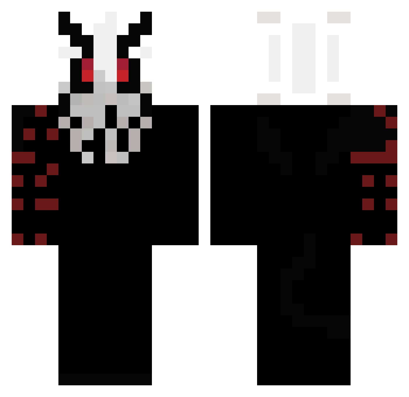 Jayteos Minecraft skin, front and back view