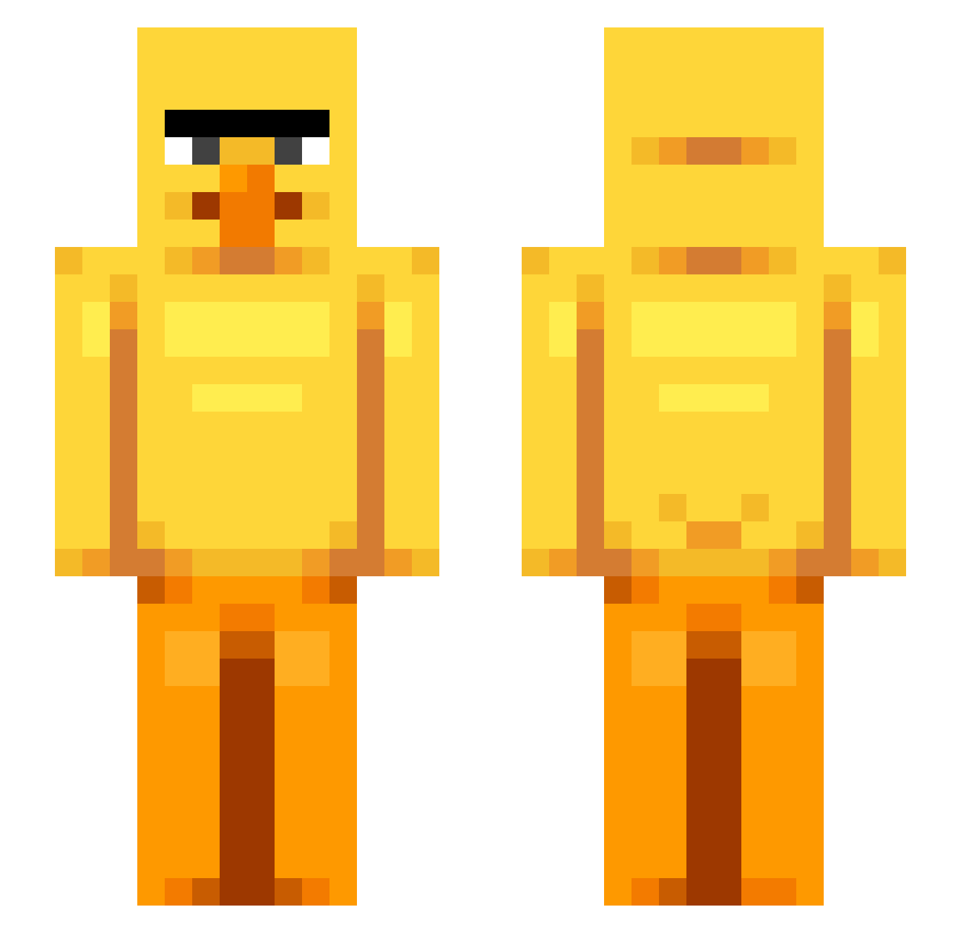 CFour1014 Minecraft skin, front and back view
