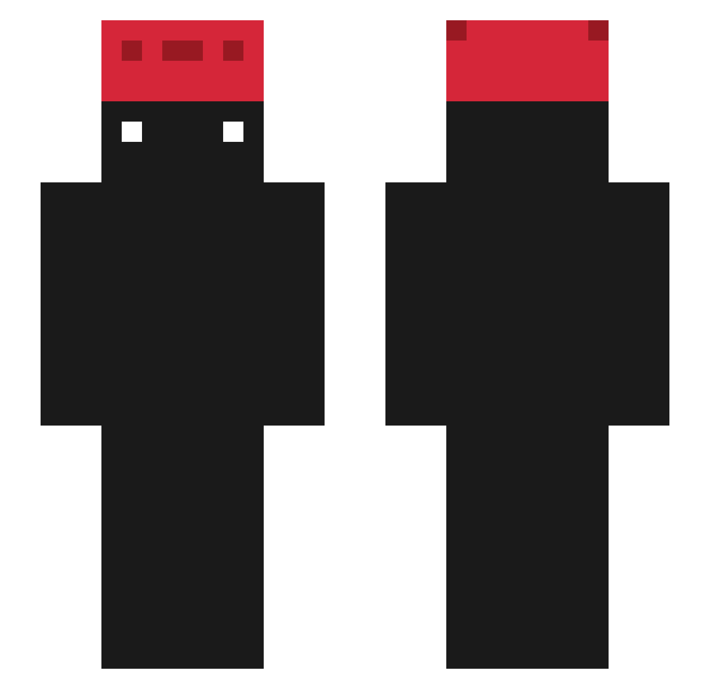 Tomon1 Minecraft skin, front and back view