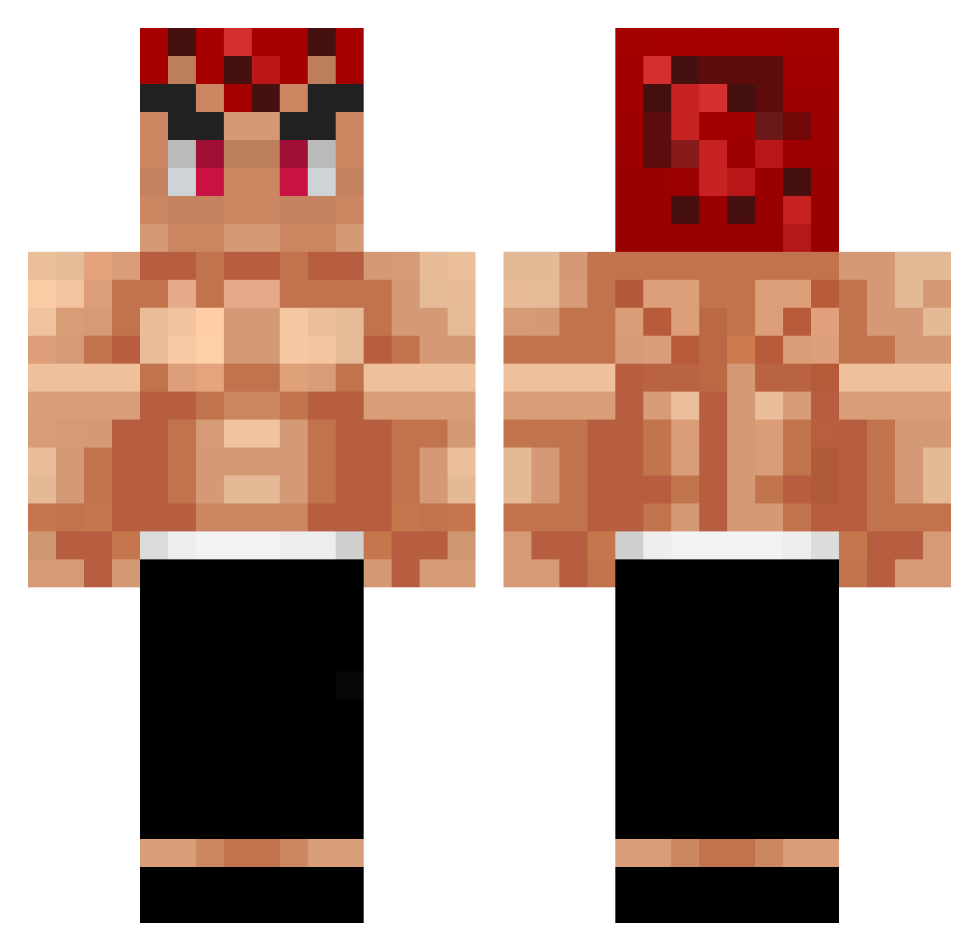 NebulaLSD Minecraft skin, front and back view