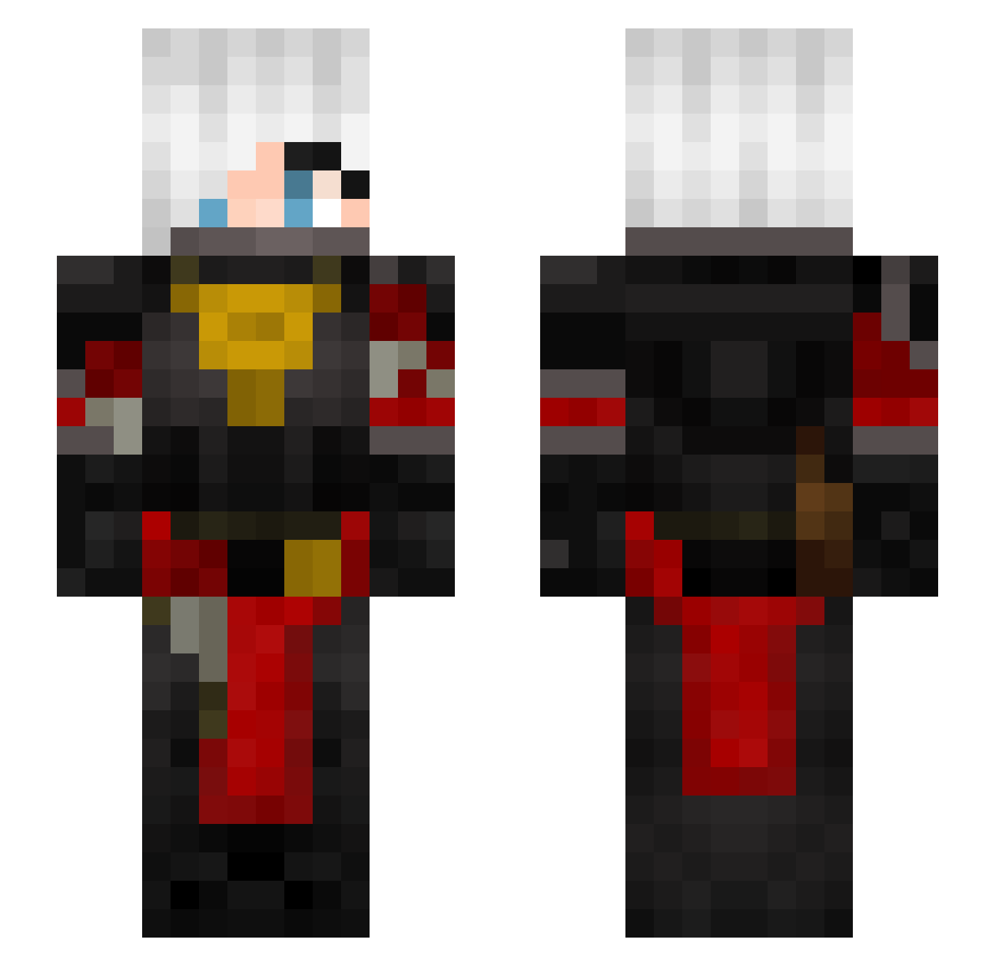 SheeGyun Minecraft skin, front and back view