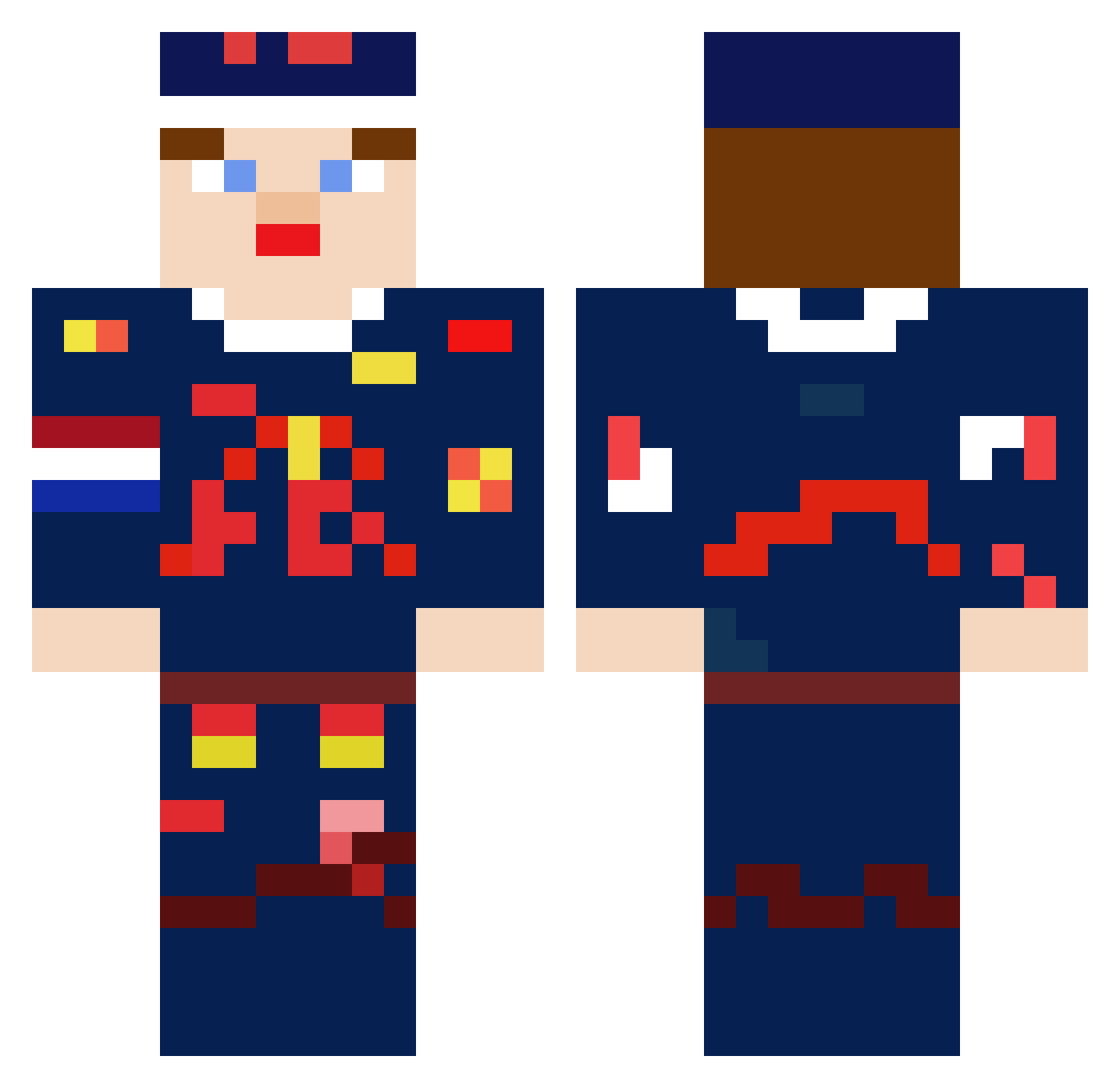 Joesom Minecraft skin, front and back view