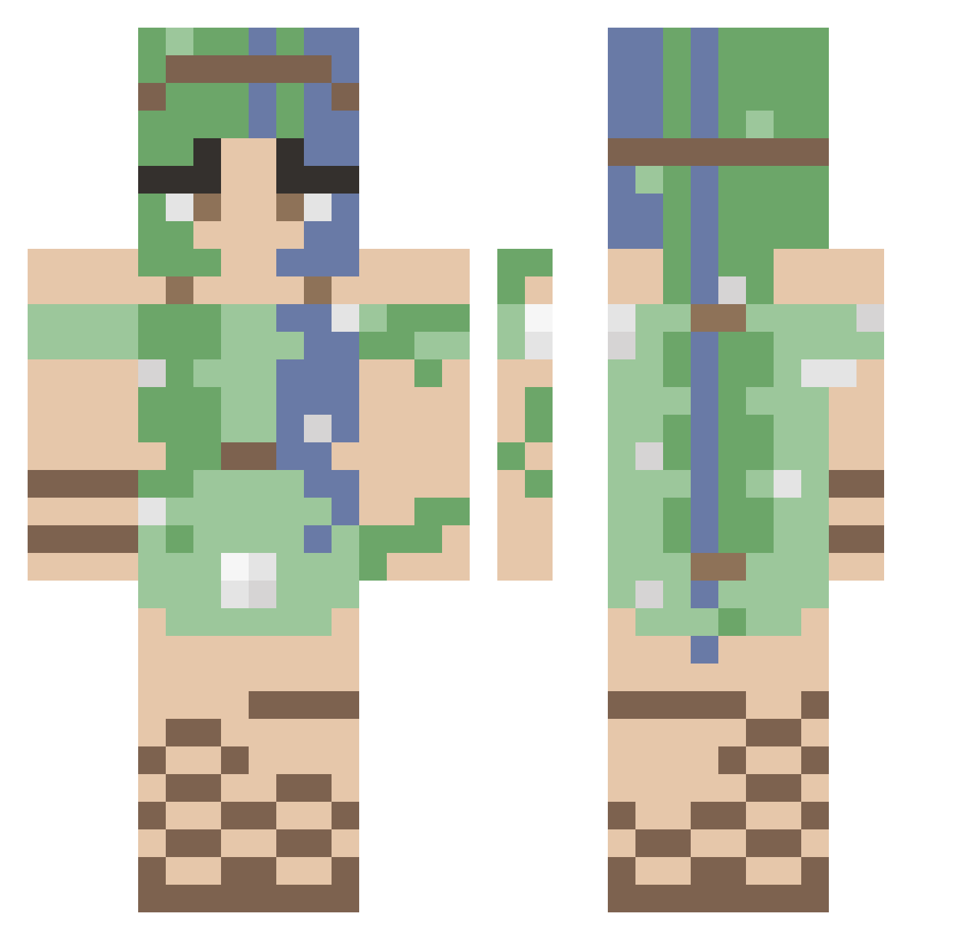 vic0831 Minecraft skin, front and back view