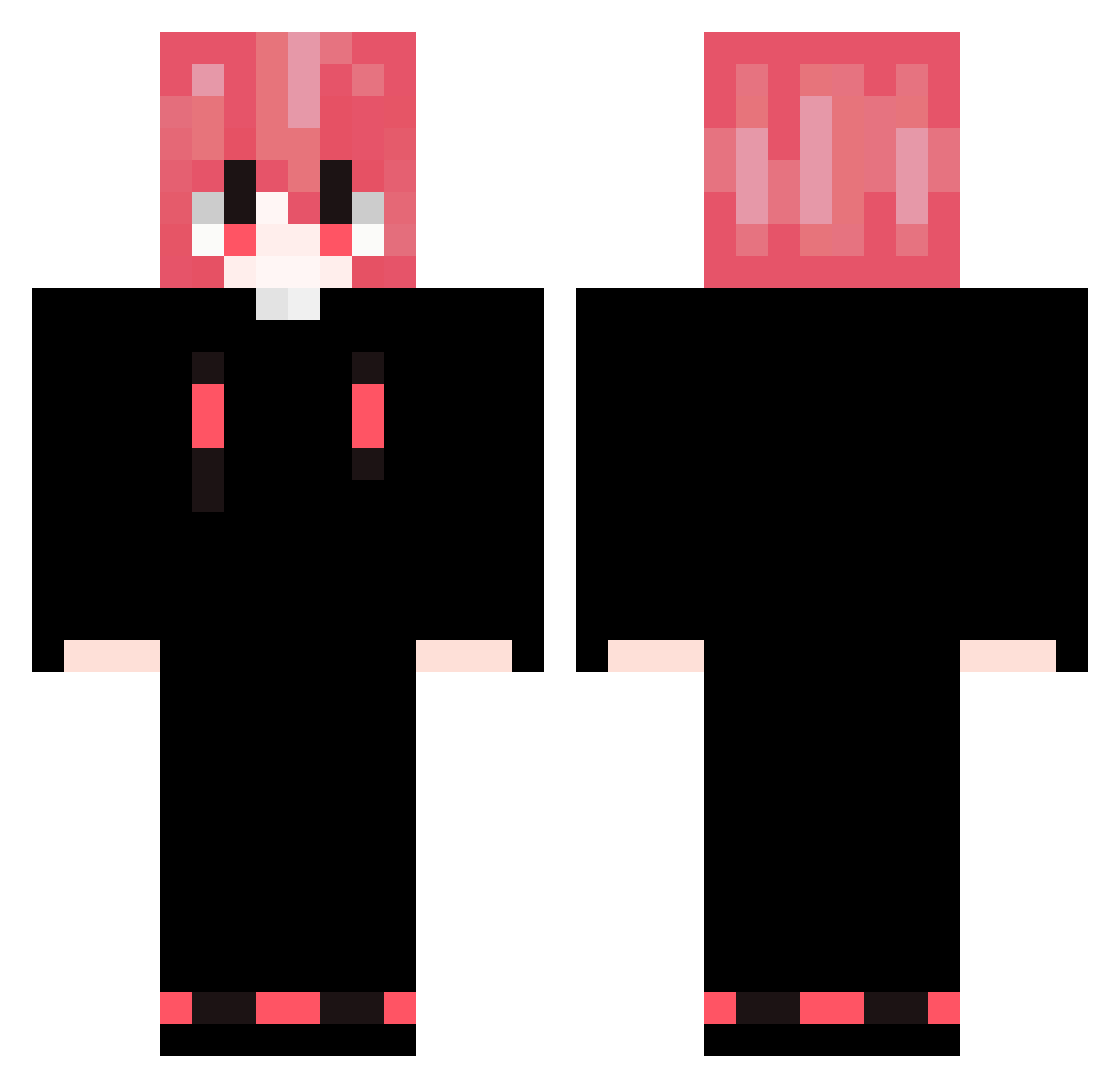 zUnuSFT Minecraft skin, front and back view