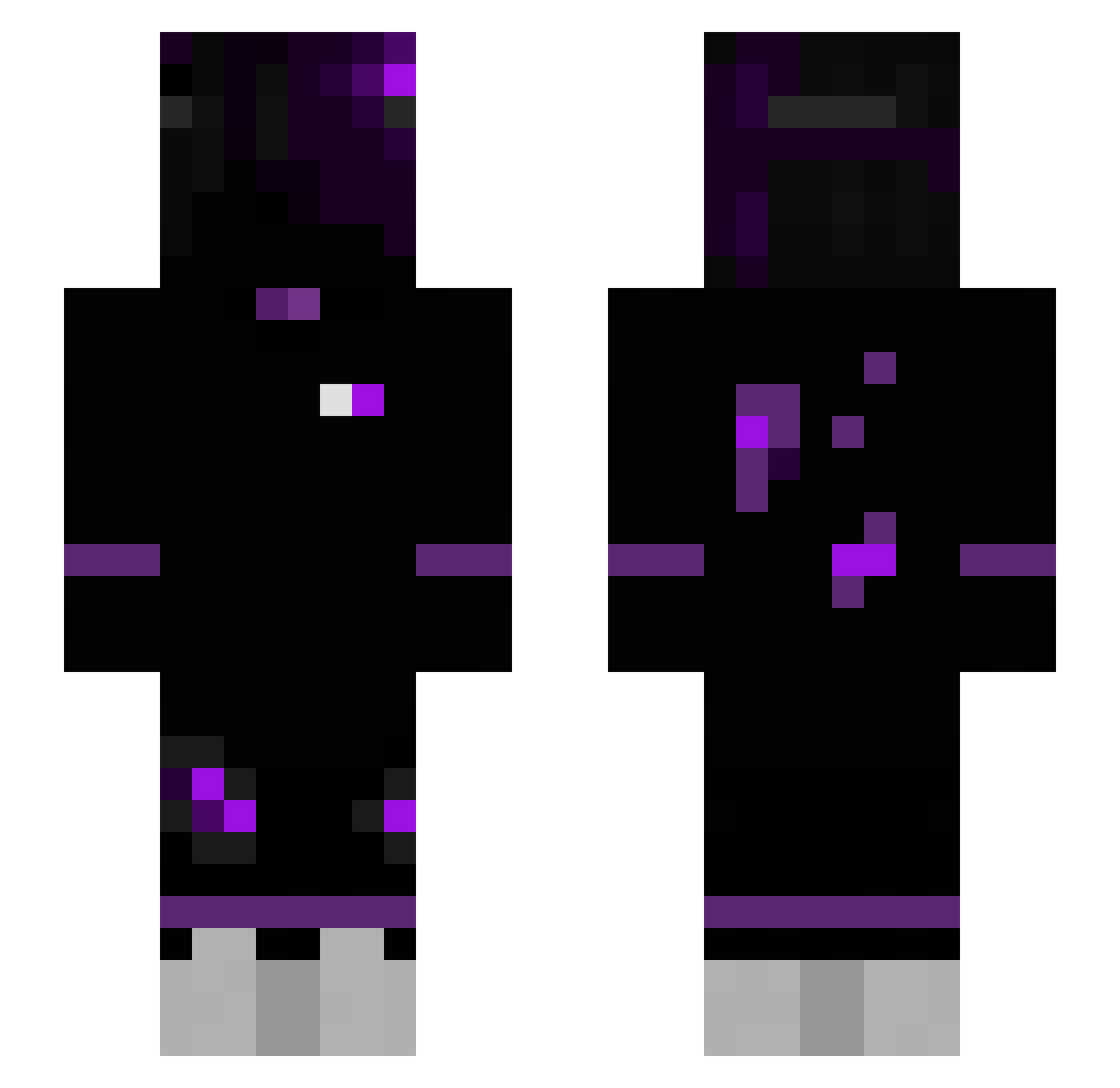 HADERS45 Minecraft skin, front and back view