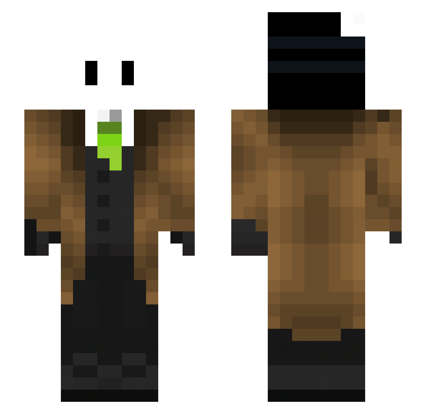 crossliom Minecraft skin, front and back view