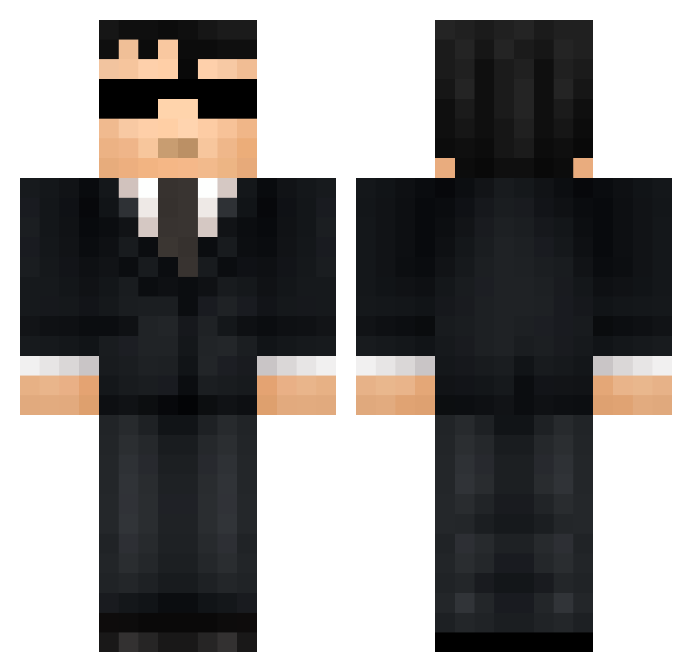 zSlashi Minecraft skin, front and back view
