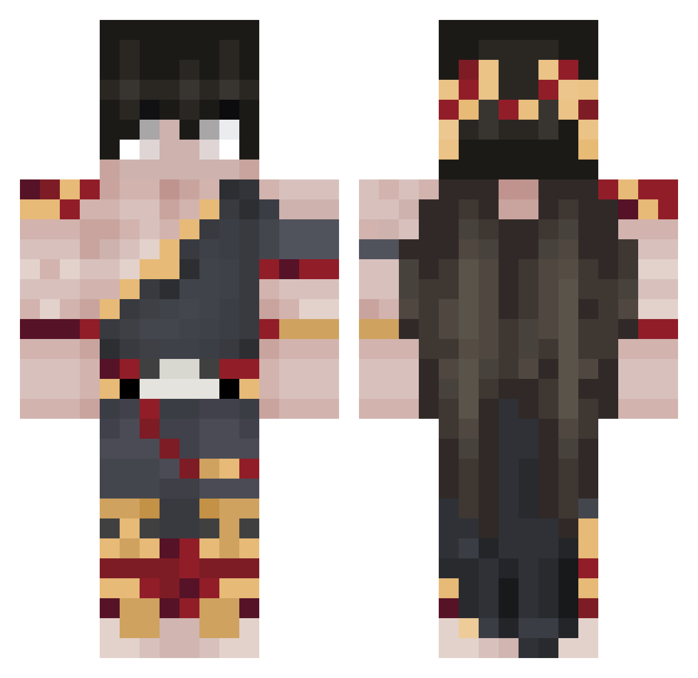 LAF0531 Minecraft skin, front and back view