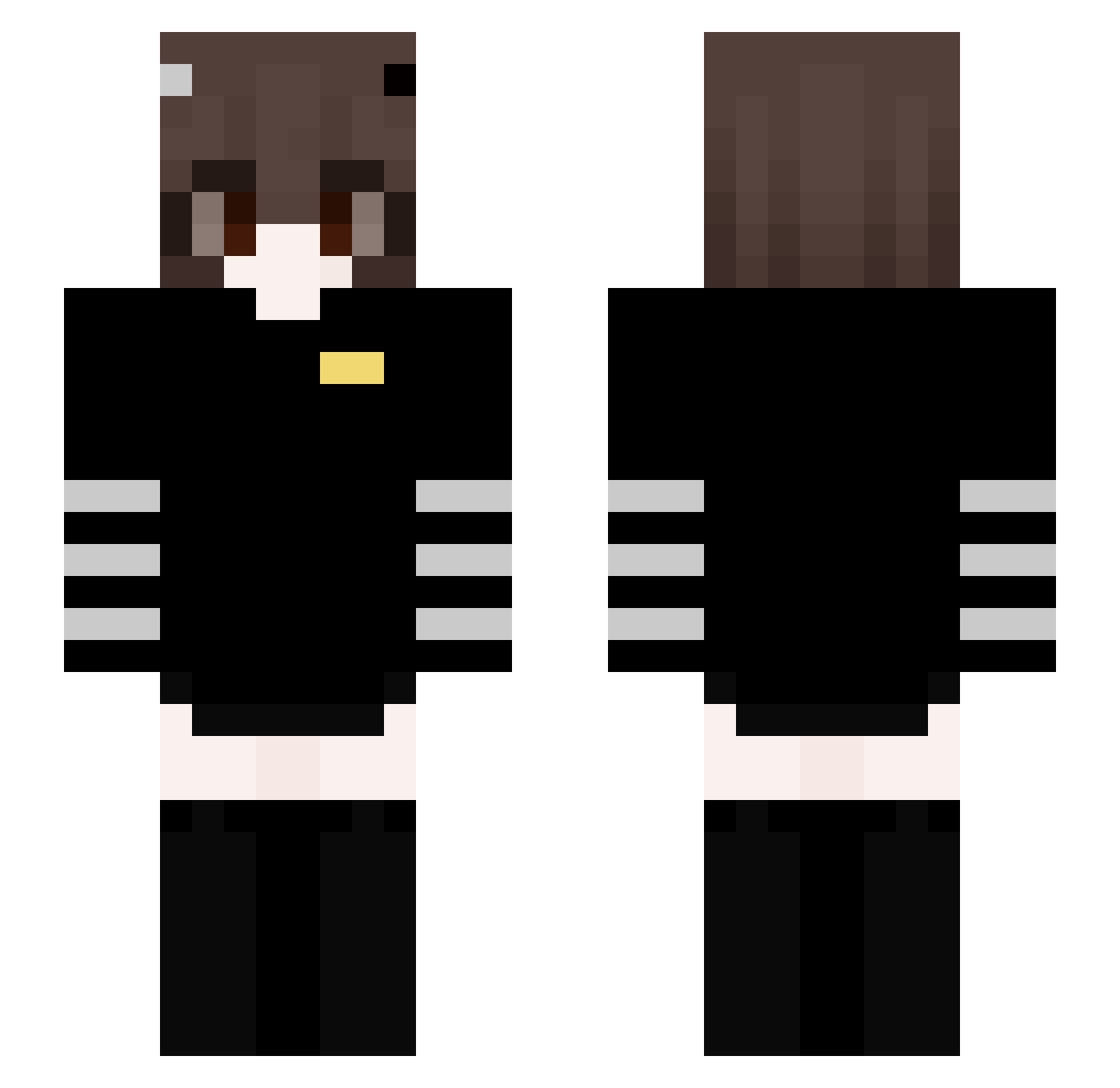SoyMayoneso Minecraft skin, front and back view