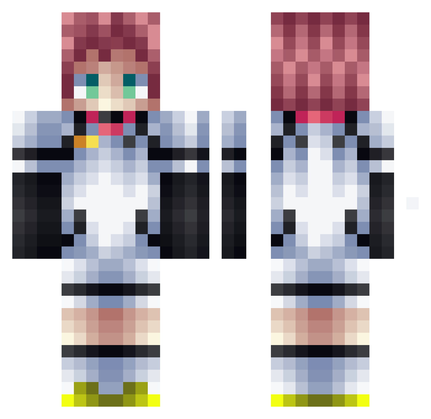 The_Arctic_G4ame Minecraft skin, front and back view