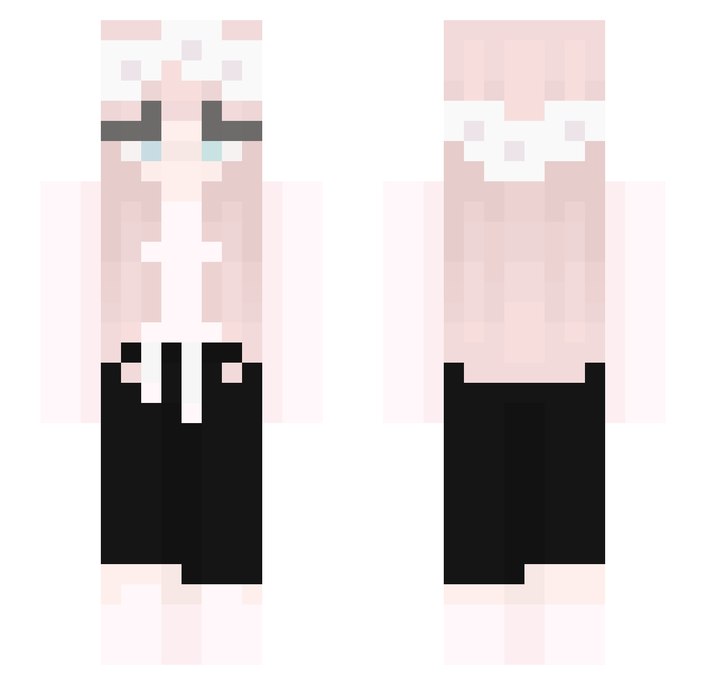 Vanscy Minecraft skin, front and back view