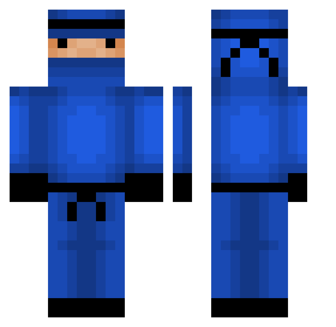 sinnada99 Minecraft skin, front and back view