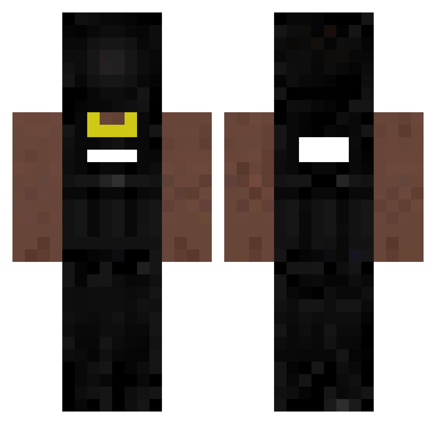 vaxery Minecraft skin, front and back view