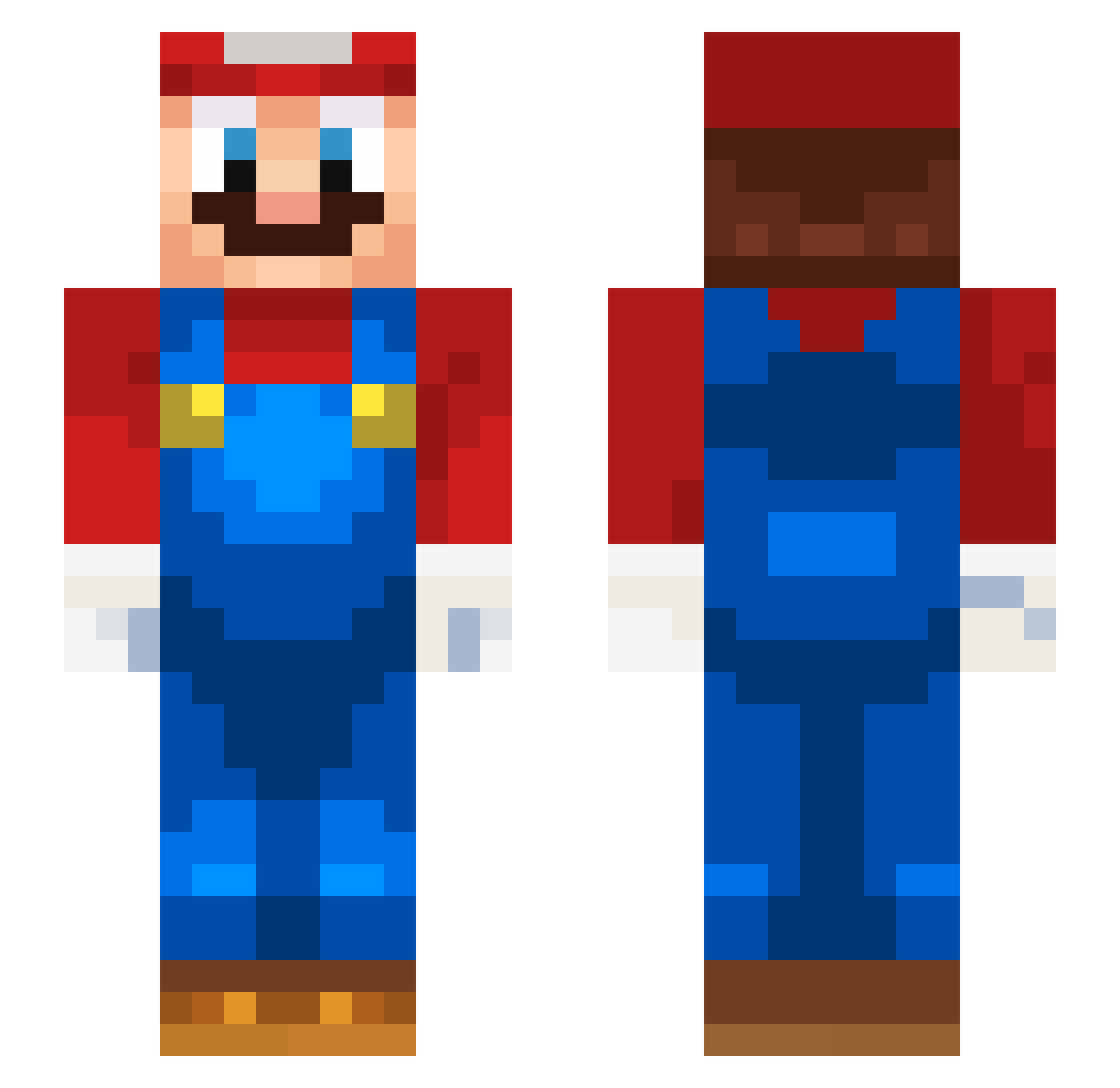 CaueRznd Minecraft skin, front and back view