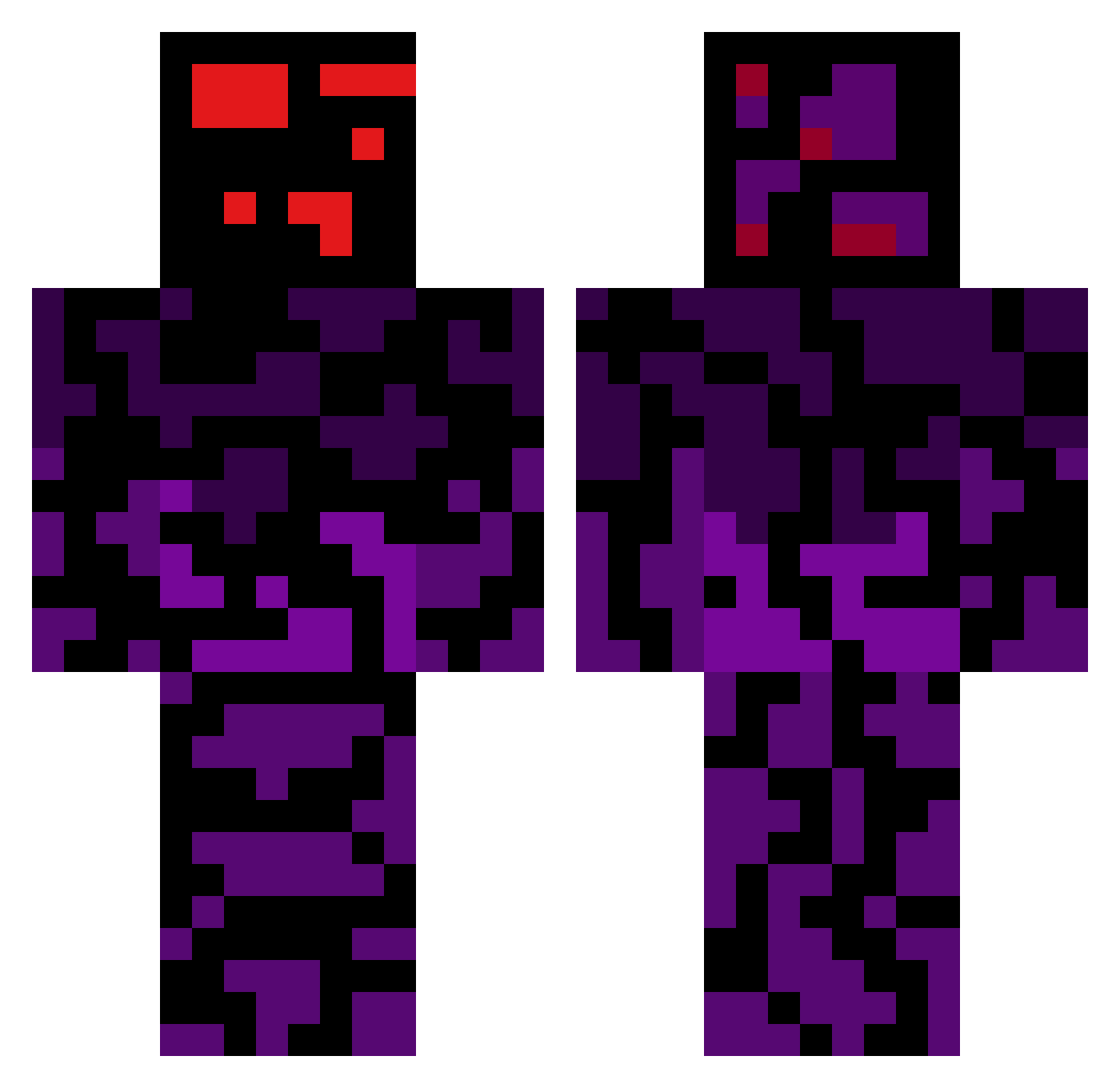 PugPigPepe Minecraft skin, front and back view