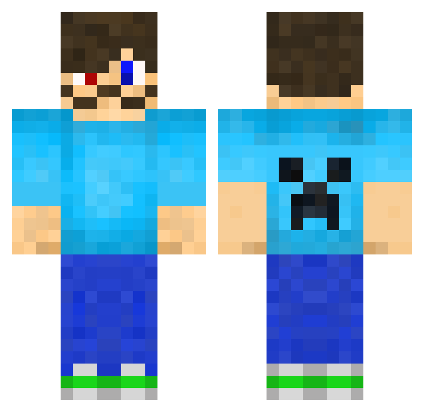 ggsir Minecraft skin, front and back view
