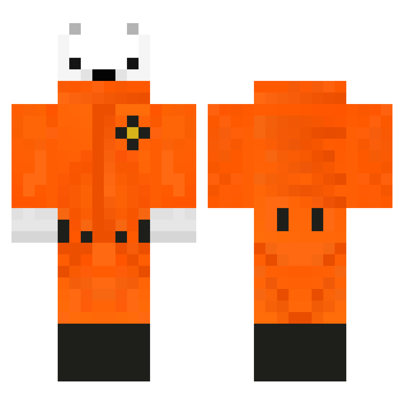 SienaFireFlex05 Minecraft skin, front and back view