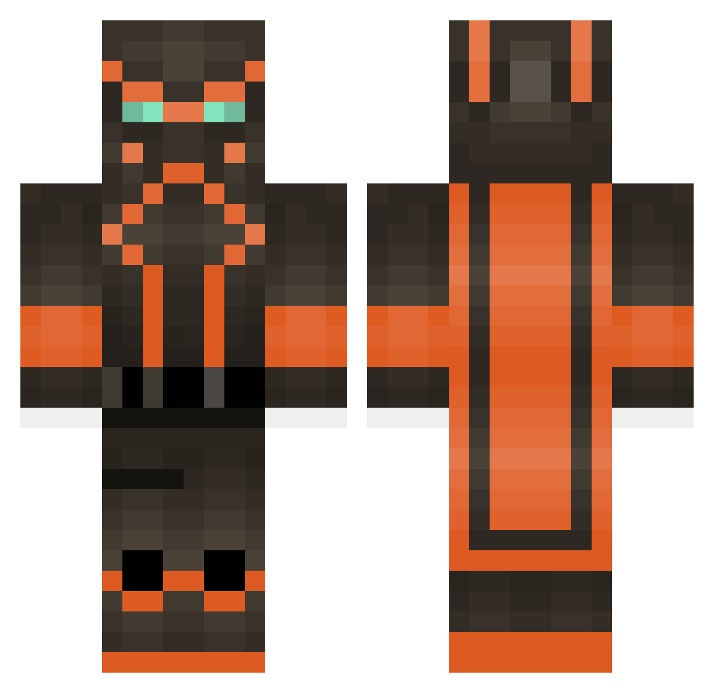 2BitJerry Minecraft skin, front and back view