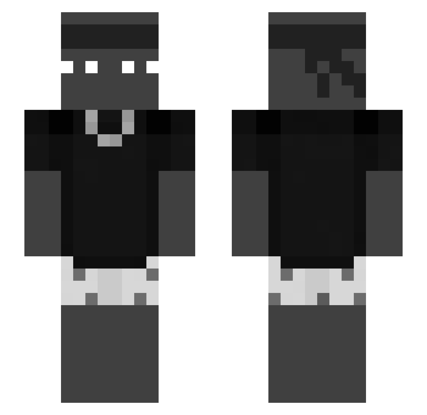 Yun1or_ Minecraft skin, front and back view