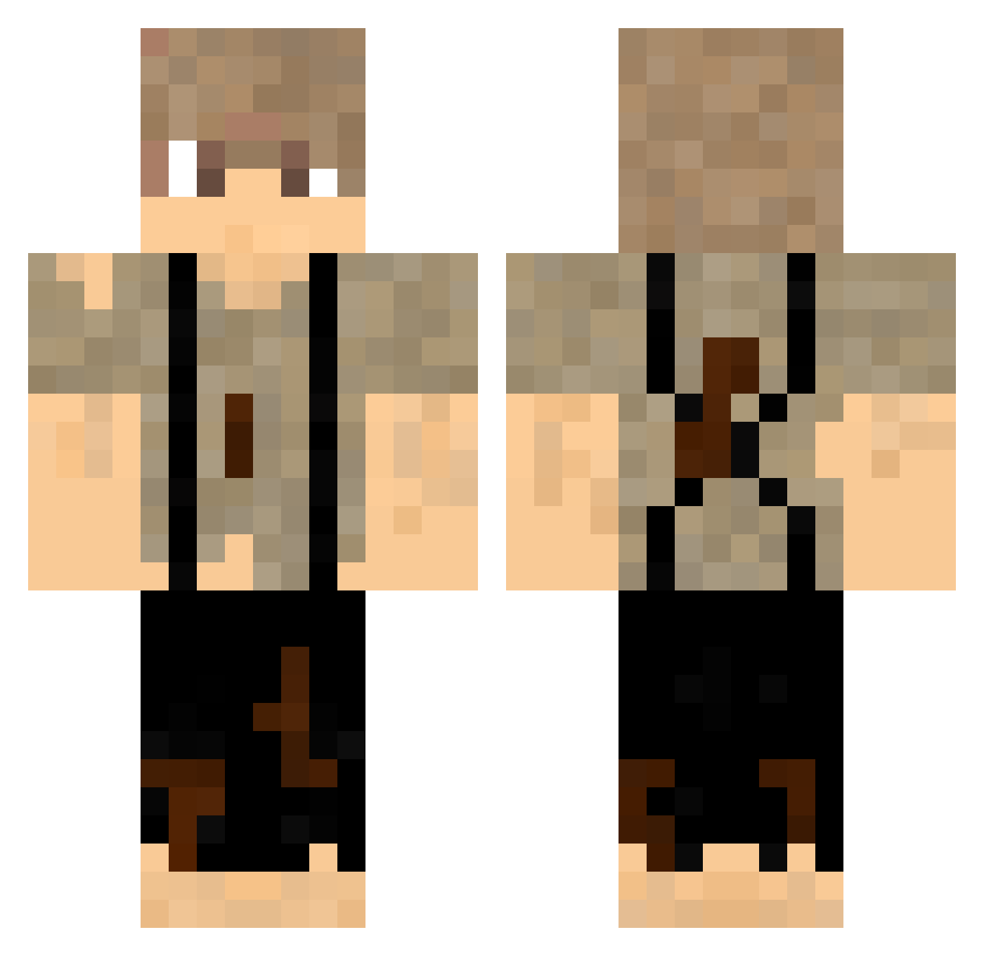 GamerWillyS Minecraft skin, front and back view