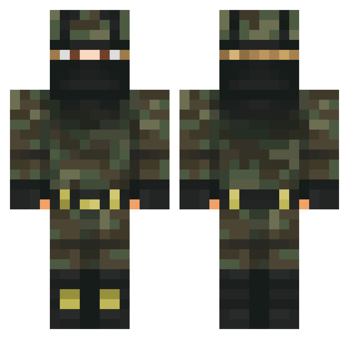 ImReelNova Minecraft skin, front and back view