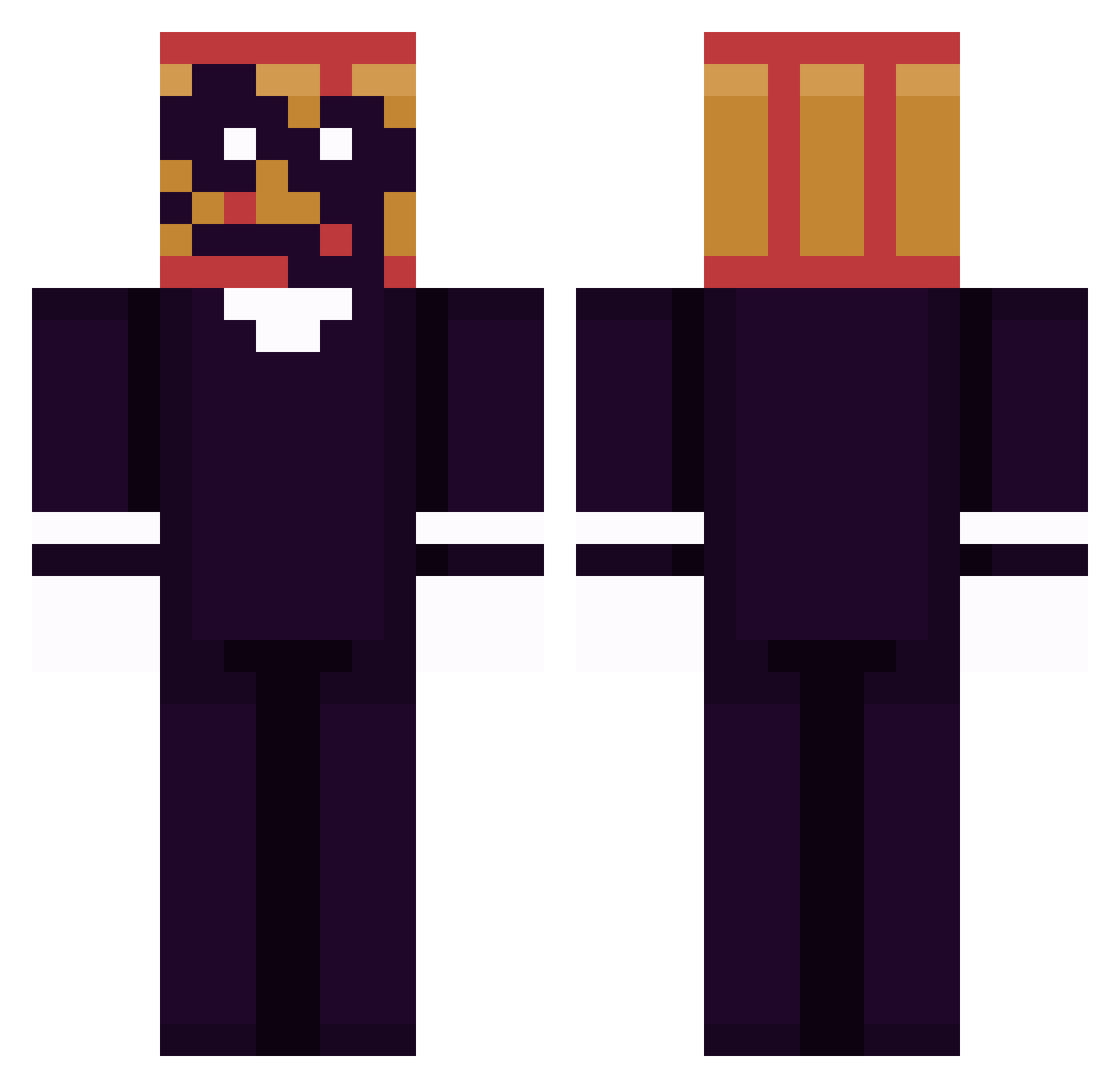 CGC1803 Minecraft skin, front and back view