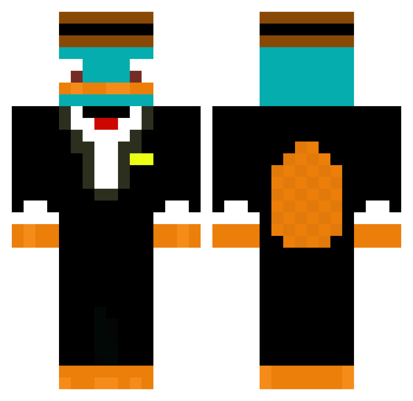 mjh232 Minecraft skin, front and back view