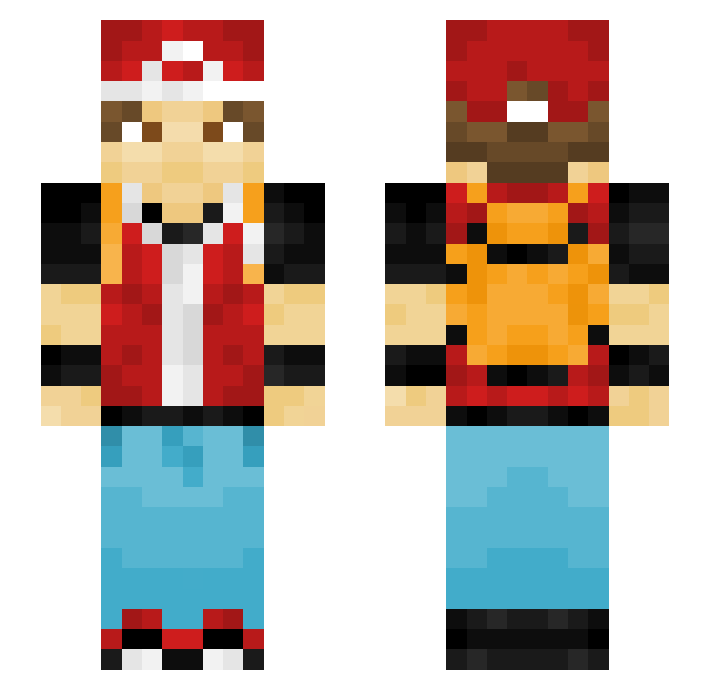 CleremyJifton Minecraft skin, front and back view