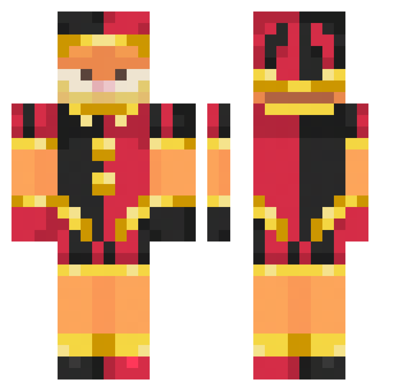 Mitihk Minecraft skin, front and back view