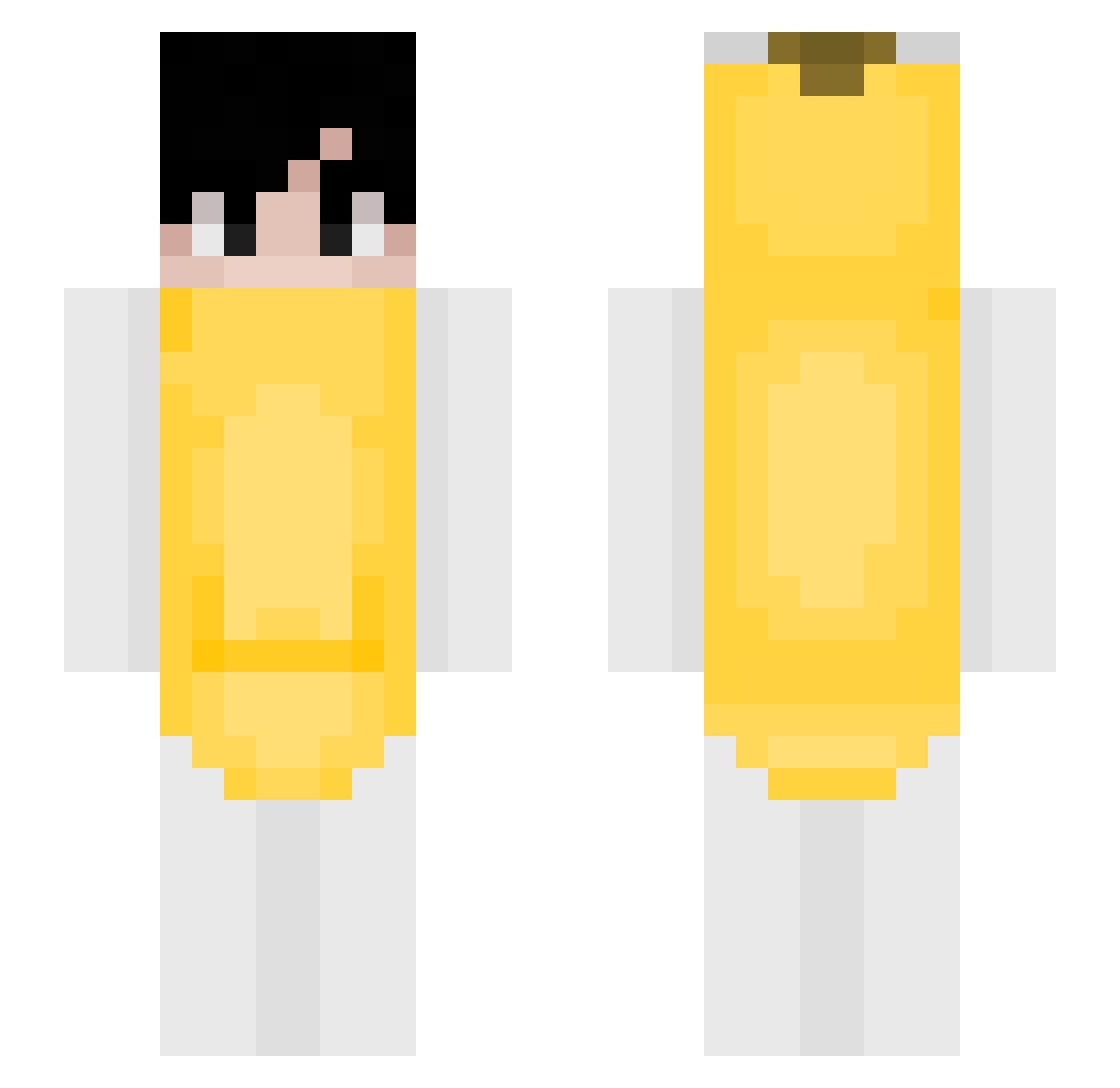 LunarPrince Minecraft skin, front and back view