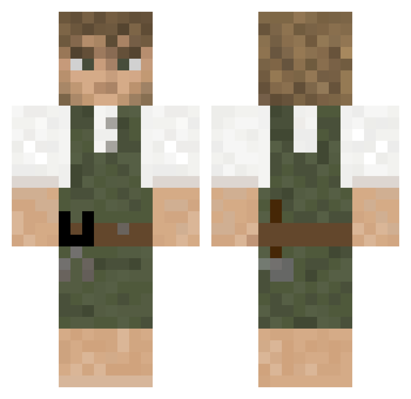 _Hypecraft_ Minecraft skin, front and back view