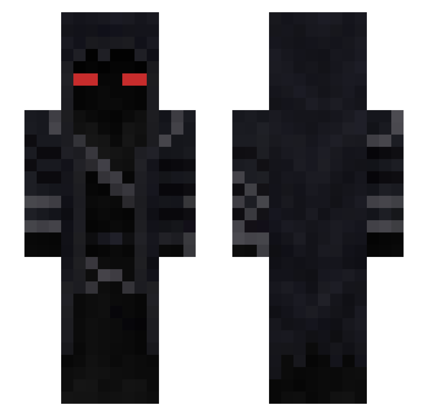 GuxTrash Minecraft skin, front and back view