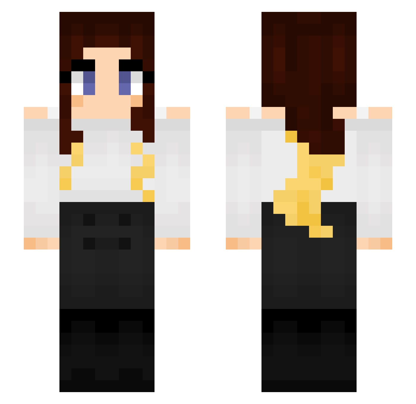 luturT Minecraft skin, front and back view