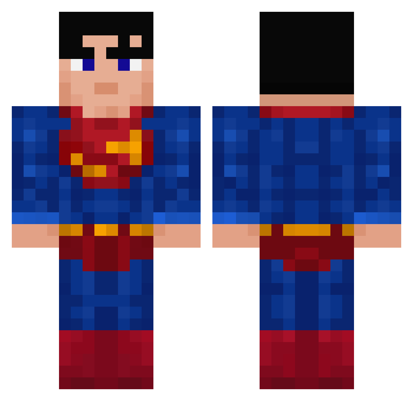 mokrymaxio Minecraft skin, front and back view