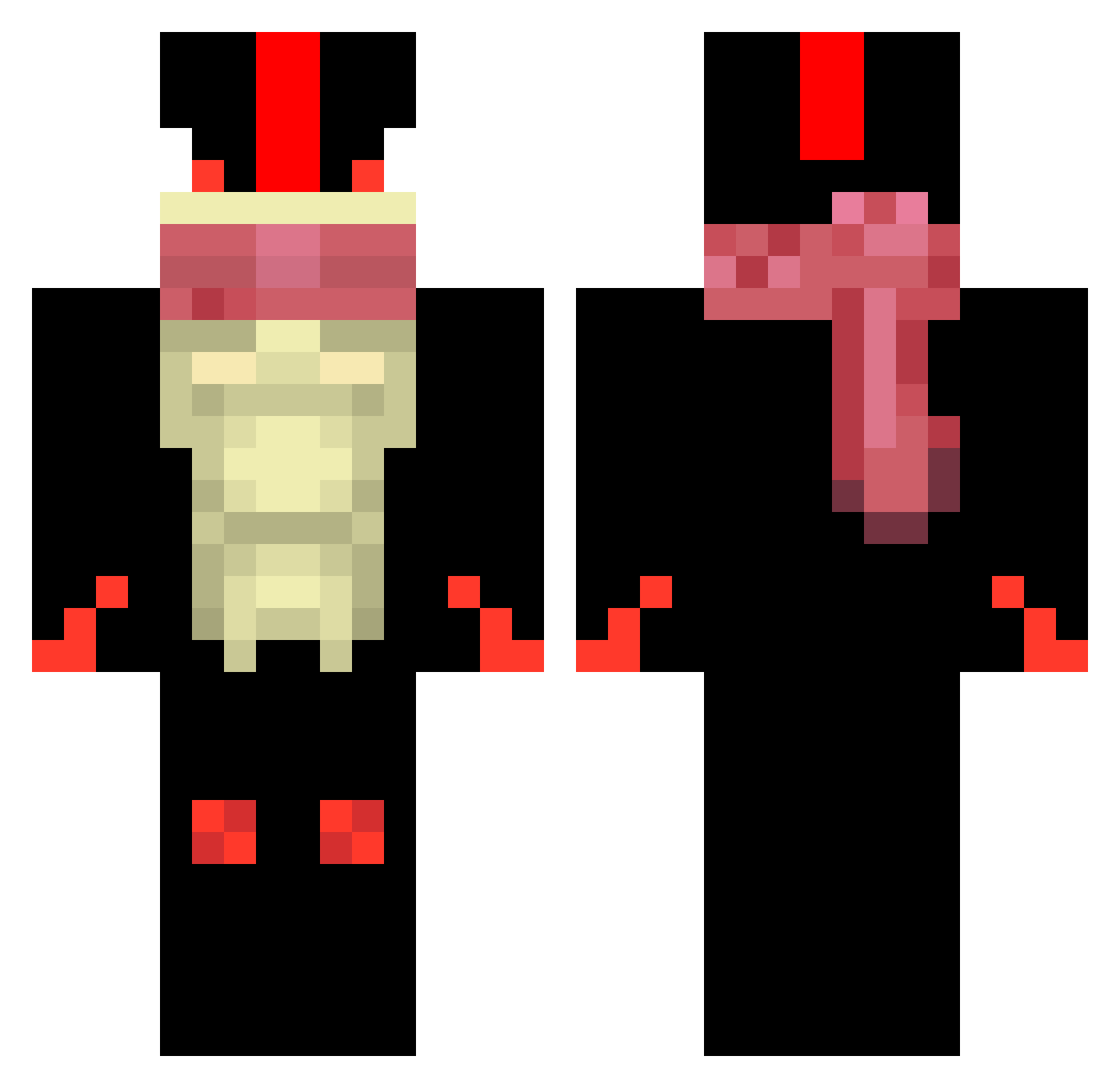 Lsainato Minecraft skin, front and back view