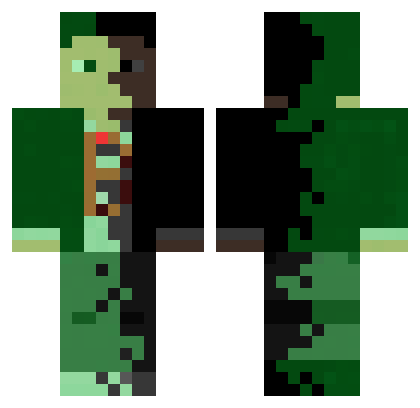 VictorHTW Minecraft skin, front and back view