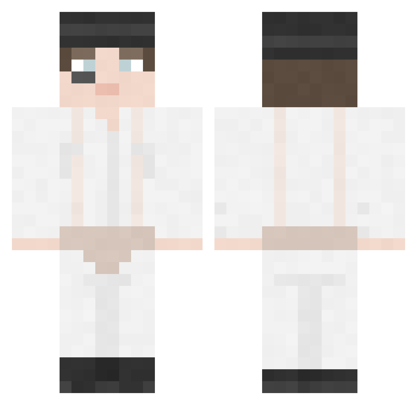 Demersal Minecraft skin, front and back view