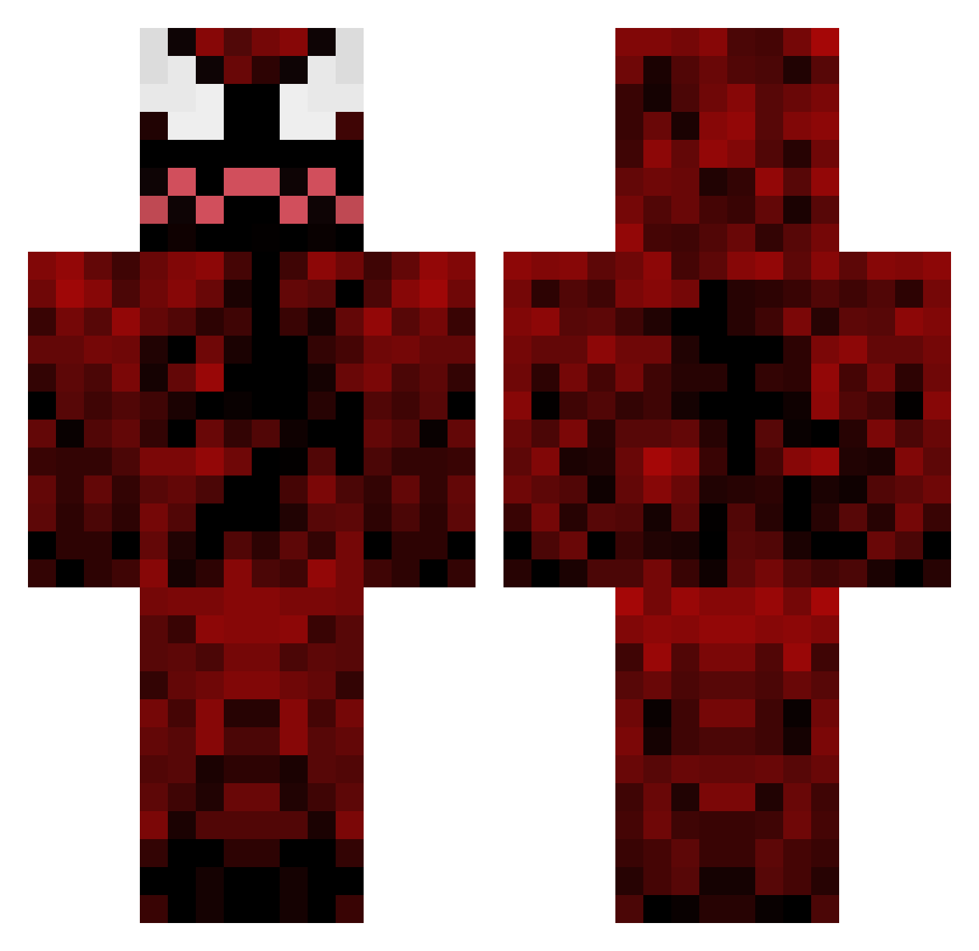 BayOlympus Minecraft skin, front and back view