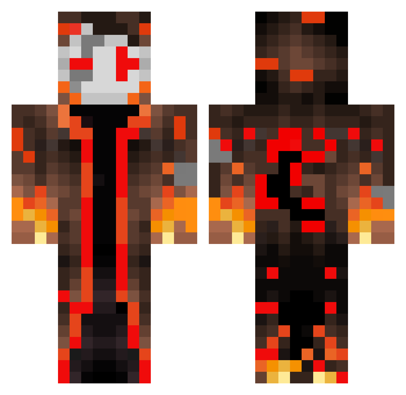 LSD_RG_LSD Minecraft skin, front and back view