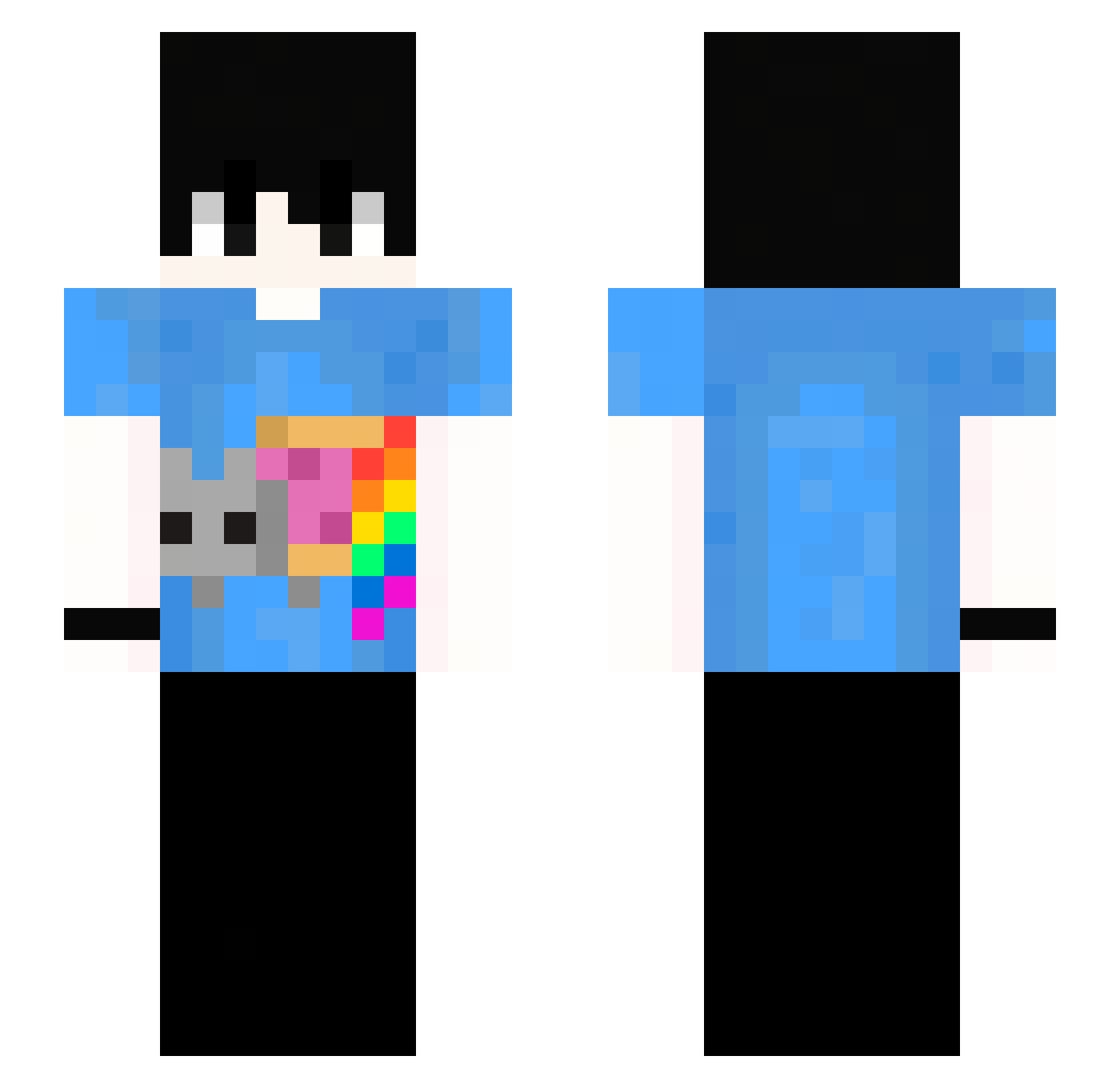manuelito10100 Minecraft skin, front and back view