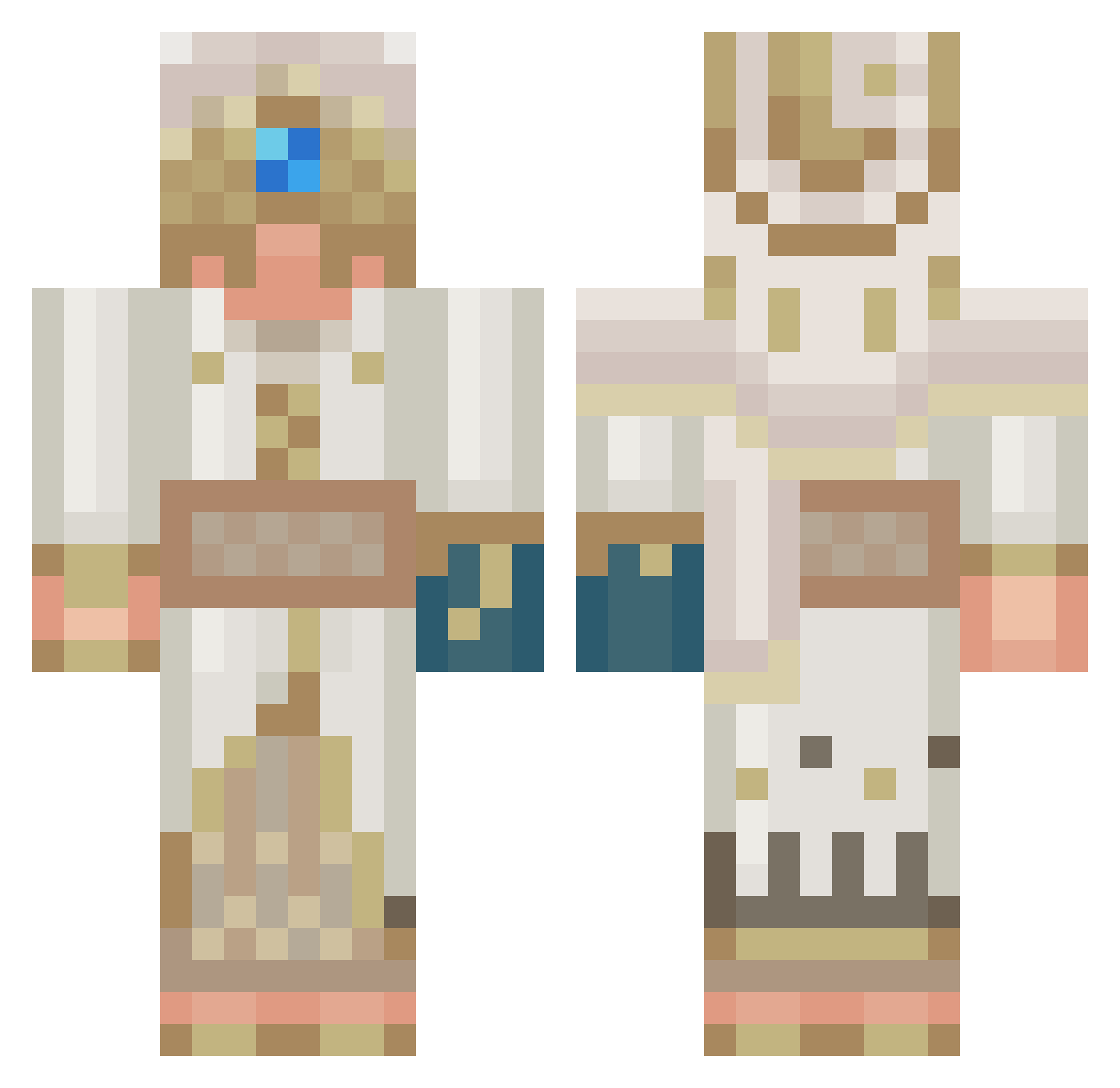 renascences Minecraft skin, front and back view
