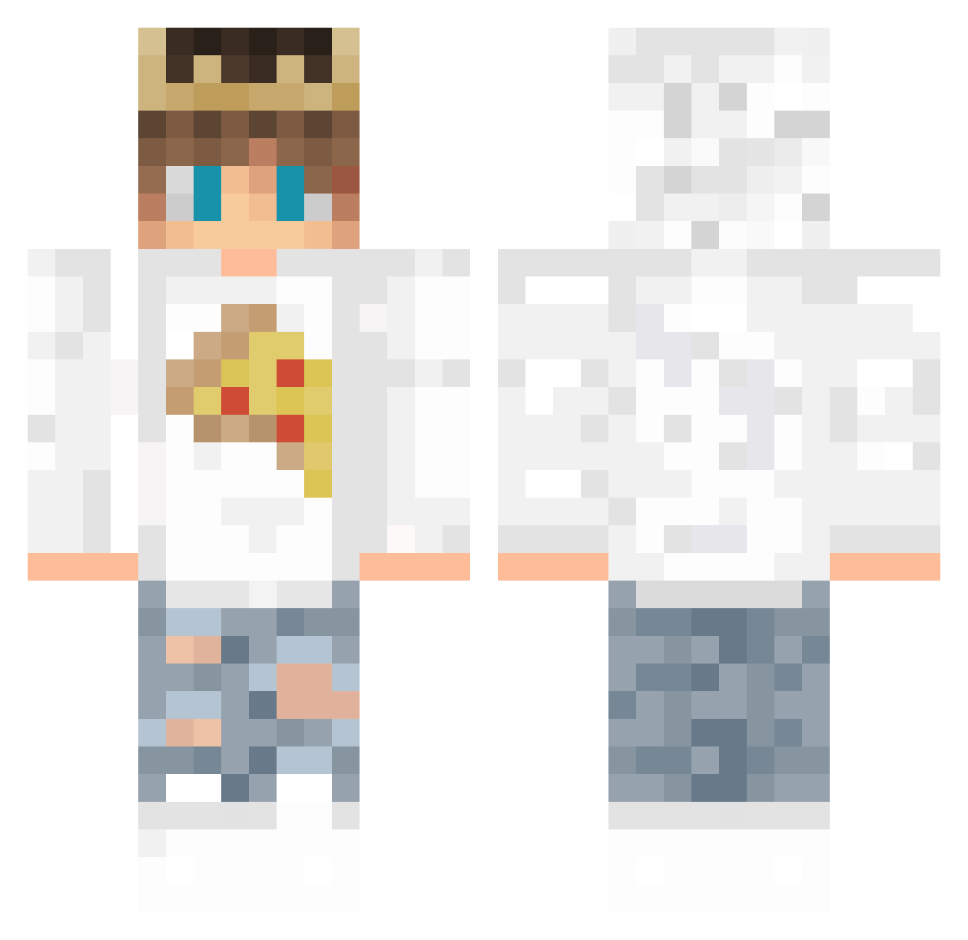 IAmBana Minecraft skin, front and back view