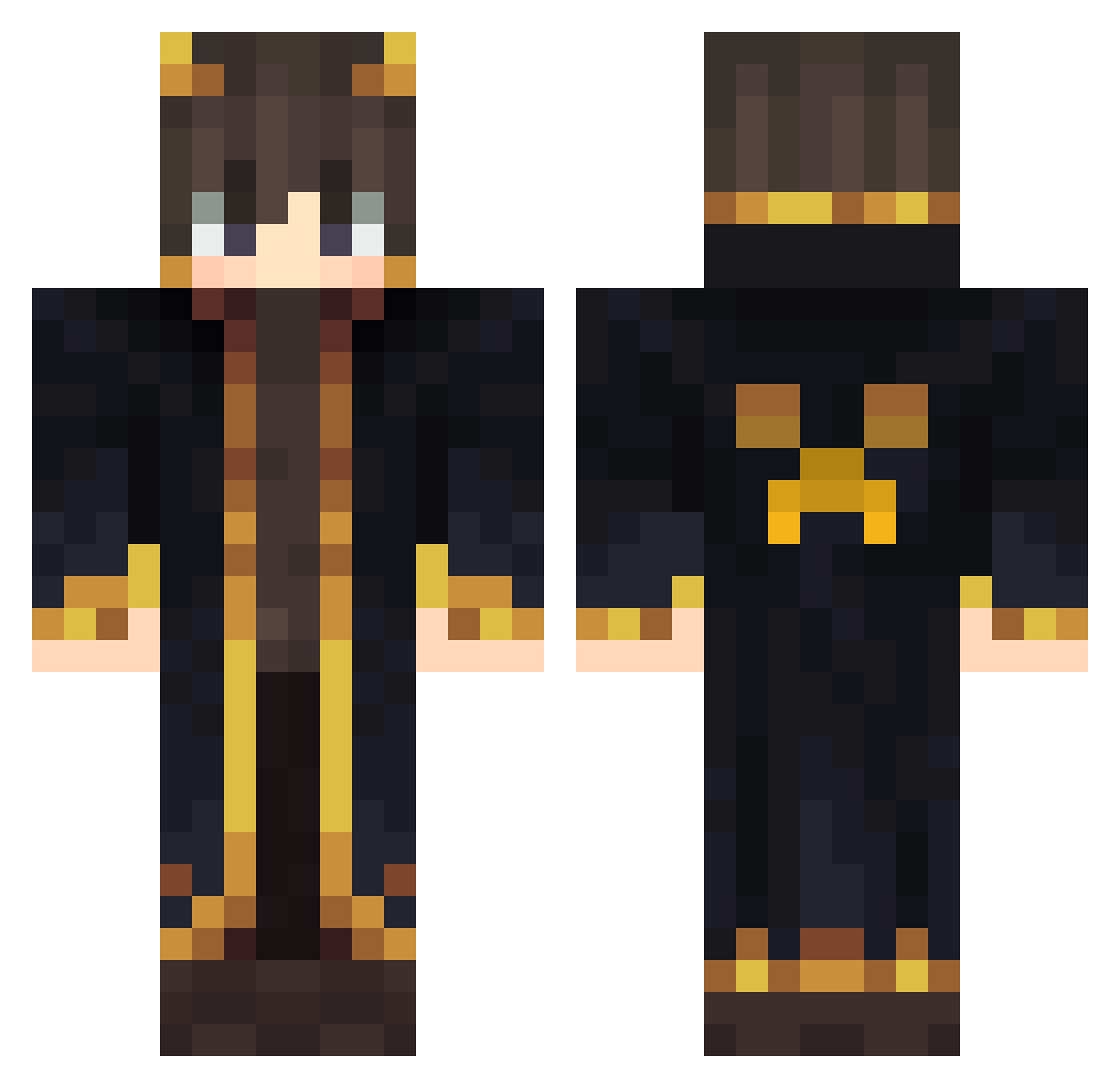 __KNULL__ Minecraft skin, front and back view