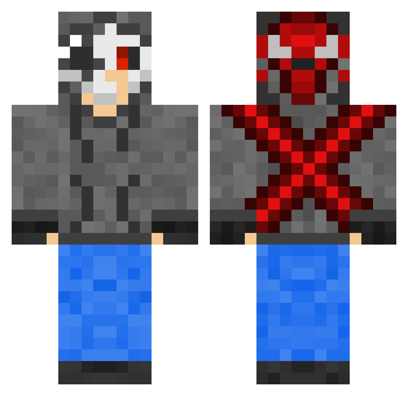 StronkiOfSpadez - red x Minecraft skin