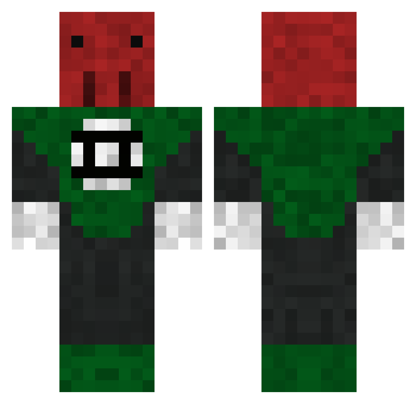 TimAndTomRFunny Minecraft skin, front and back view