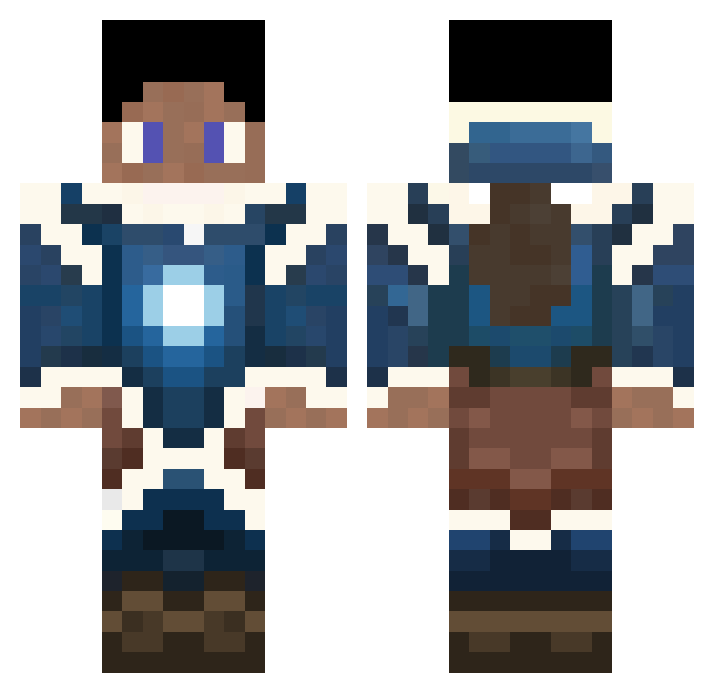 Legacyten Minecraft skin, front and back view