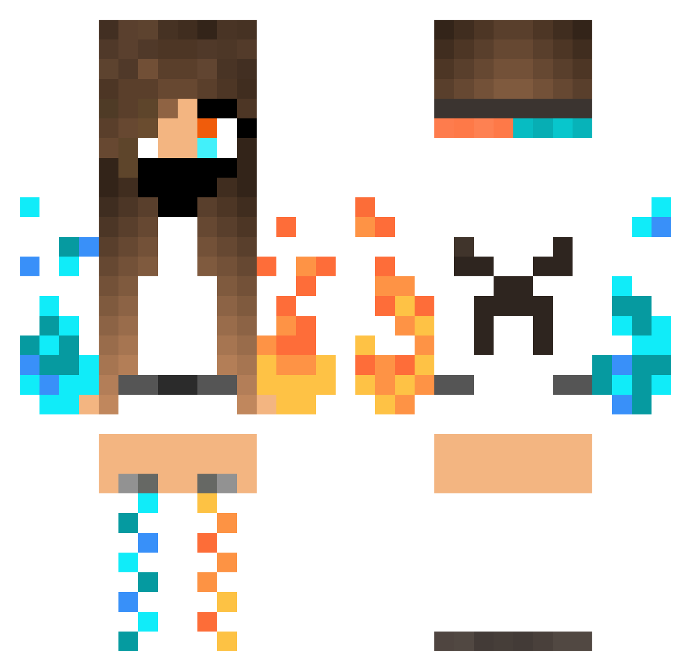 YAHOOOOOOOO000 Minecraft skin, front and back view