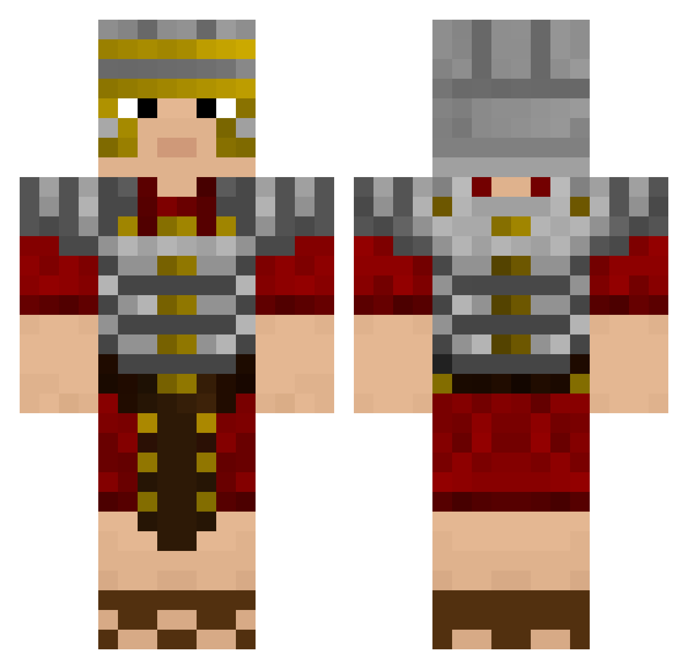 Gab_K Minecraft skin, front and back view